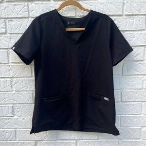 FIGS Technical Black Casma Scrub Top